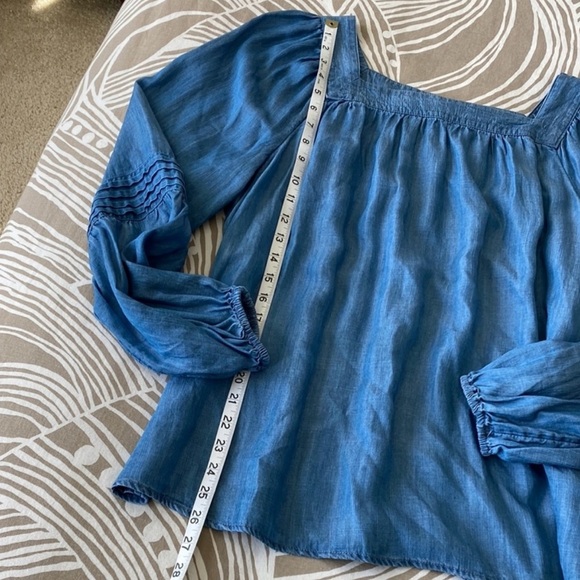LC Lauren Conrad Blue Long Sleeve Top - Picture 2 of 6